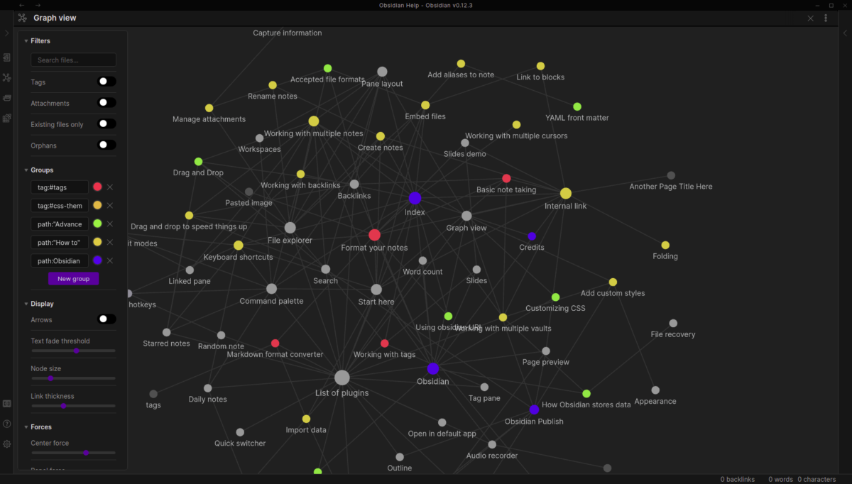 Using `obs` CLI controller with my new favorite mind-mapping software Obsidian – in a flatpak container