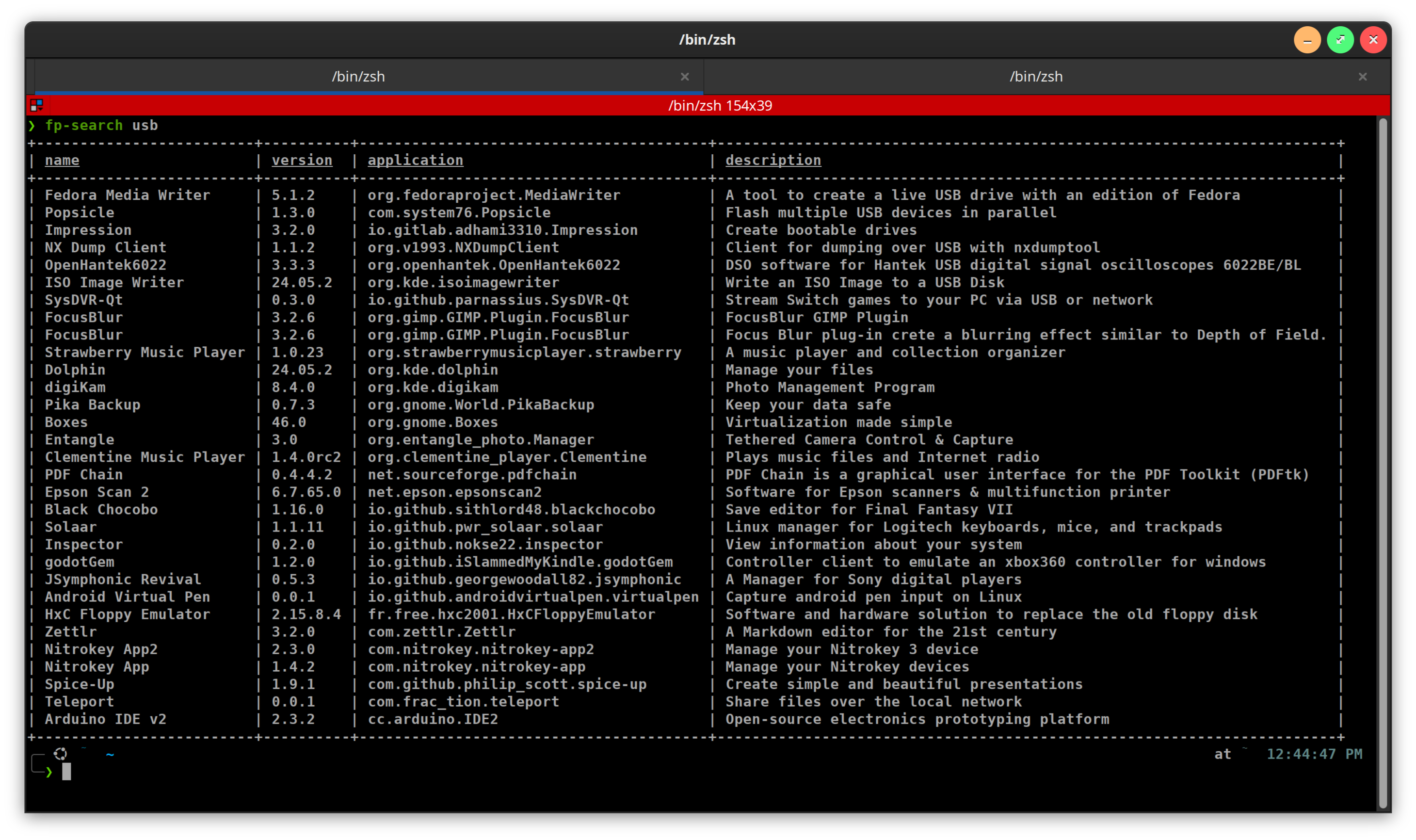 Finally, Decent Output From `Flatpak search -v` (updated to include `snap search` and conditionals)